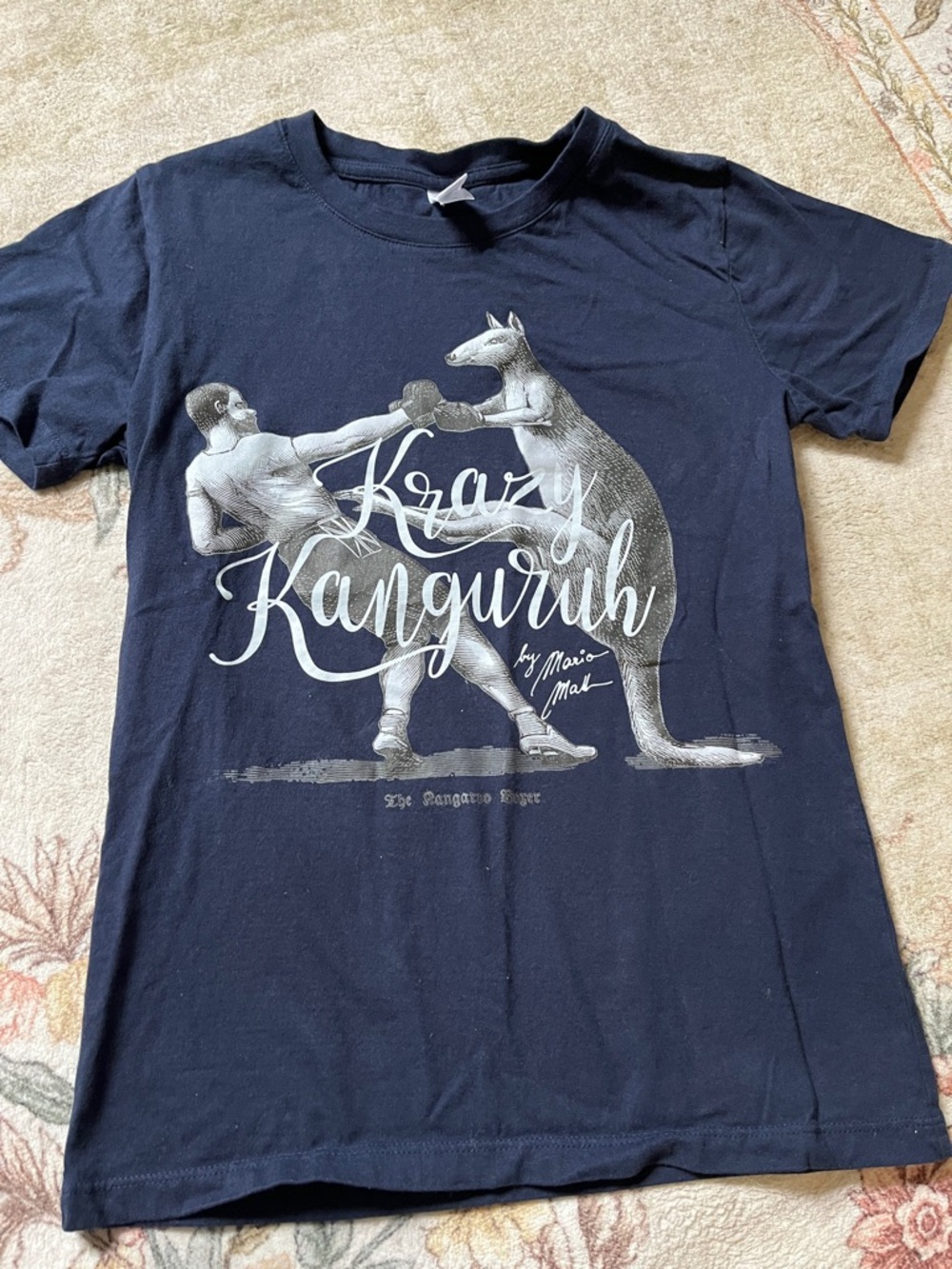 Krazy Kanguruh Navy Graphic Tee boxing kangaroo